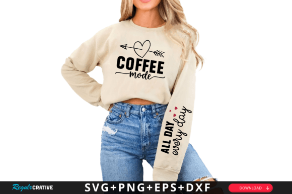 Download Coffee Mode Sleeve Svg Design - Premium Resources