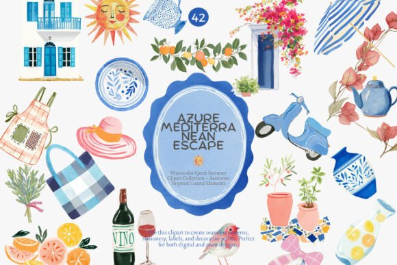 Download Greek Summer Clipart Set F - Premium Resources